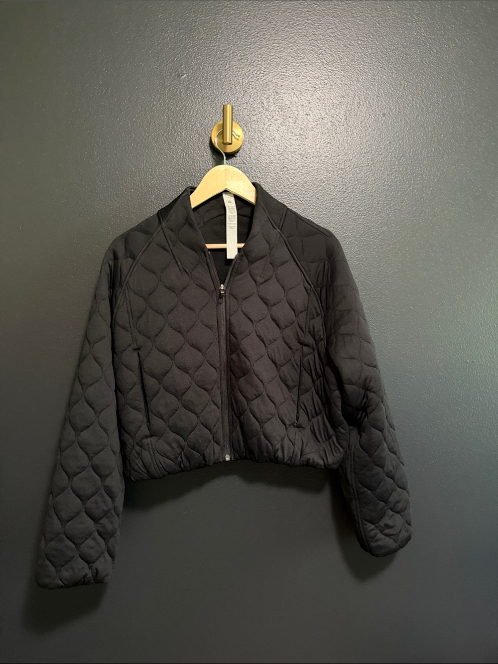 Lululemon Quilted Bomber Jacket Black size 6